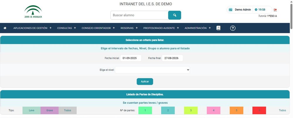 Partes de disciplina de la tutoría